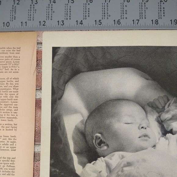 1950 Pullman Sleep Like a Baby Vtg Magazine Print Article Train Berth Rest Scene - Picture 14 of 16